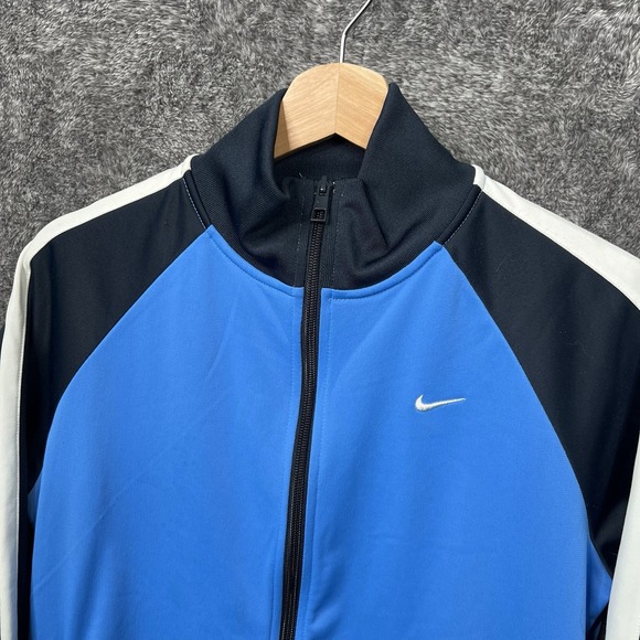 Nike Track Jacket Youth Boys Large Blue Full Zip Knit Activewear Running - Picture 2 of 9